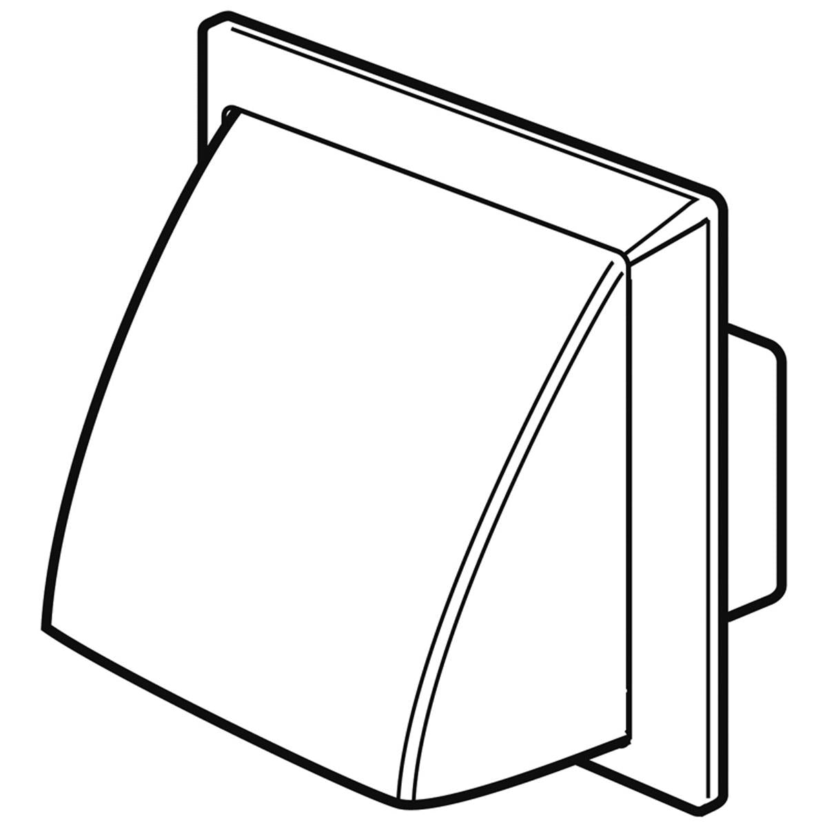 SYS100 COWLED WALL OUTLET+DAMP WHI – V4903W