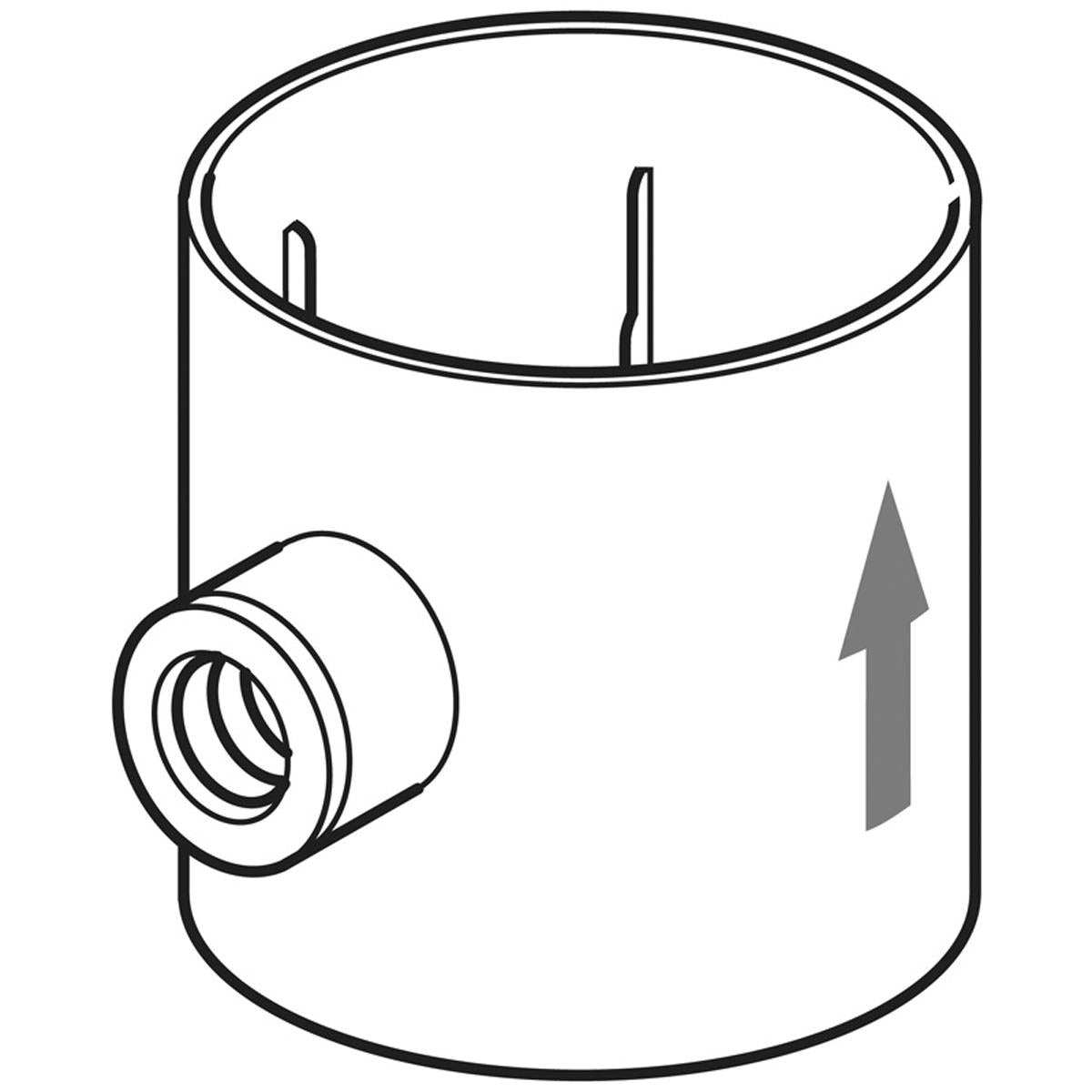 System100 Condensation Trap with Overflow 100-110mm White