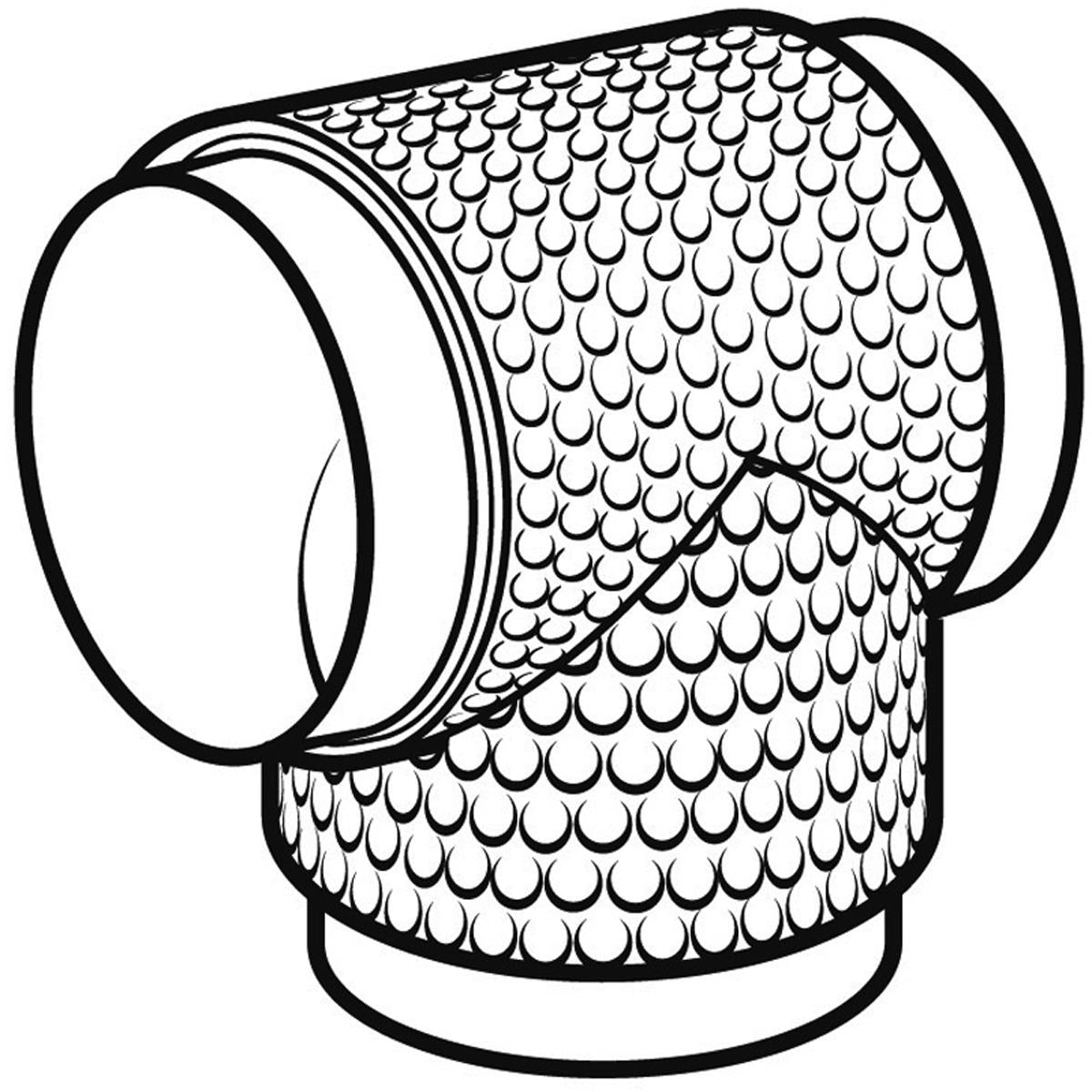 ThermaPipe100 Equal T-Piece Ø100mm White