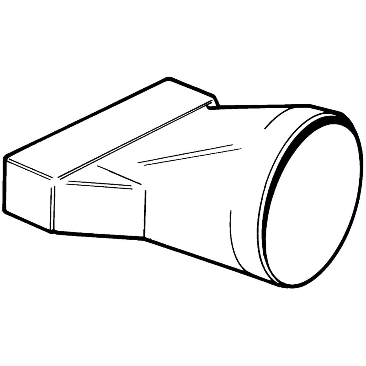 STUBE125 STRAIGHT ADAPTOR RND-SQR