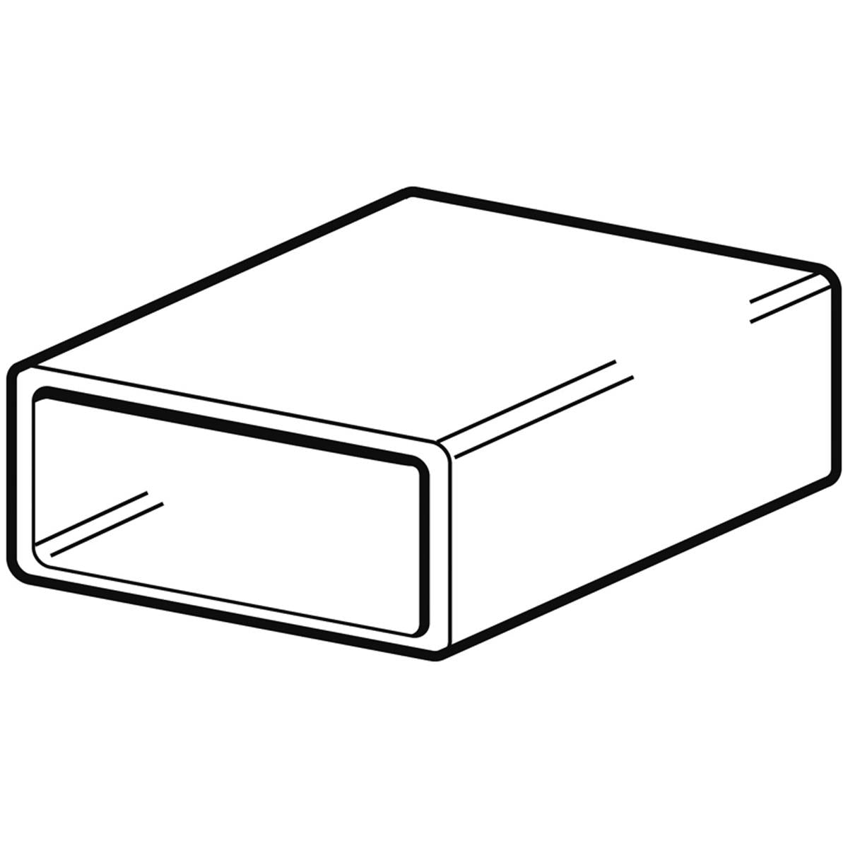 STUBE125 RECTANGULAR HOSE CONNECTOR by DOMUS VENTILATION