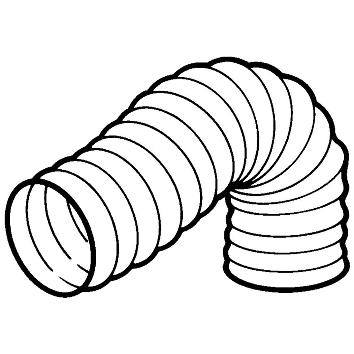 SYS150 FLEXI HOSE D150x3000 WHITE by DOMUS VENTILATION