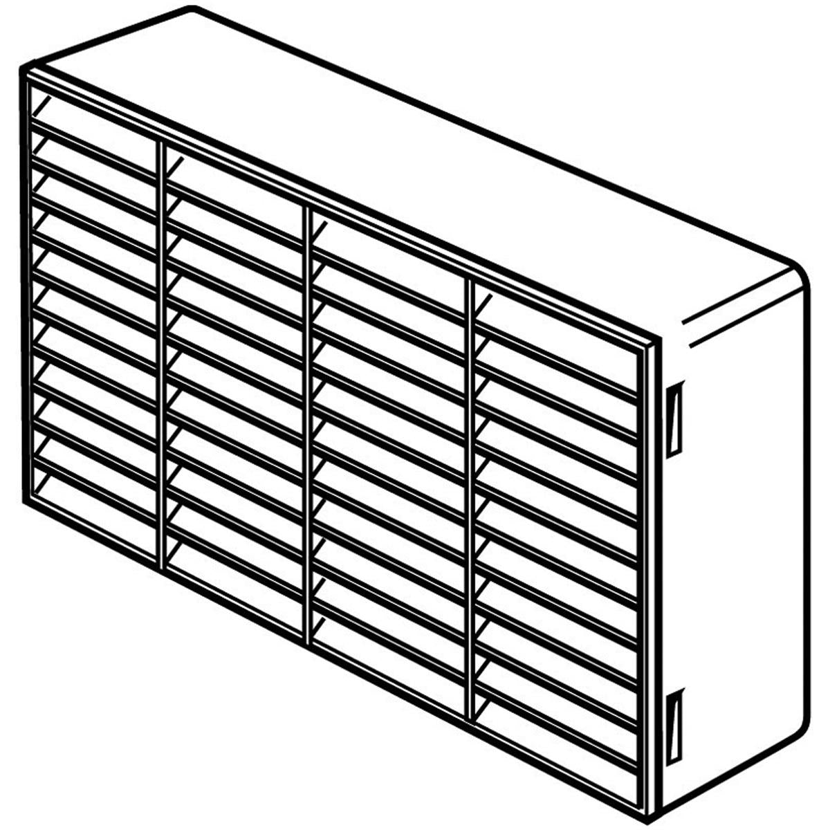 MEGADUCT220 DOUBLE AIRBRICK WHITE by DOMUS VENTILATION