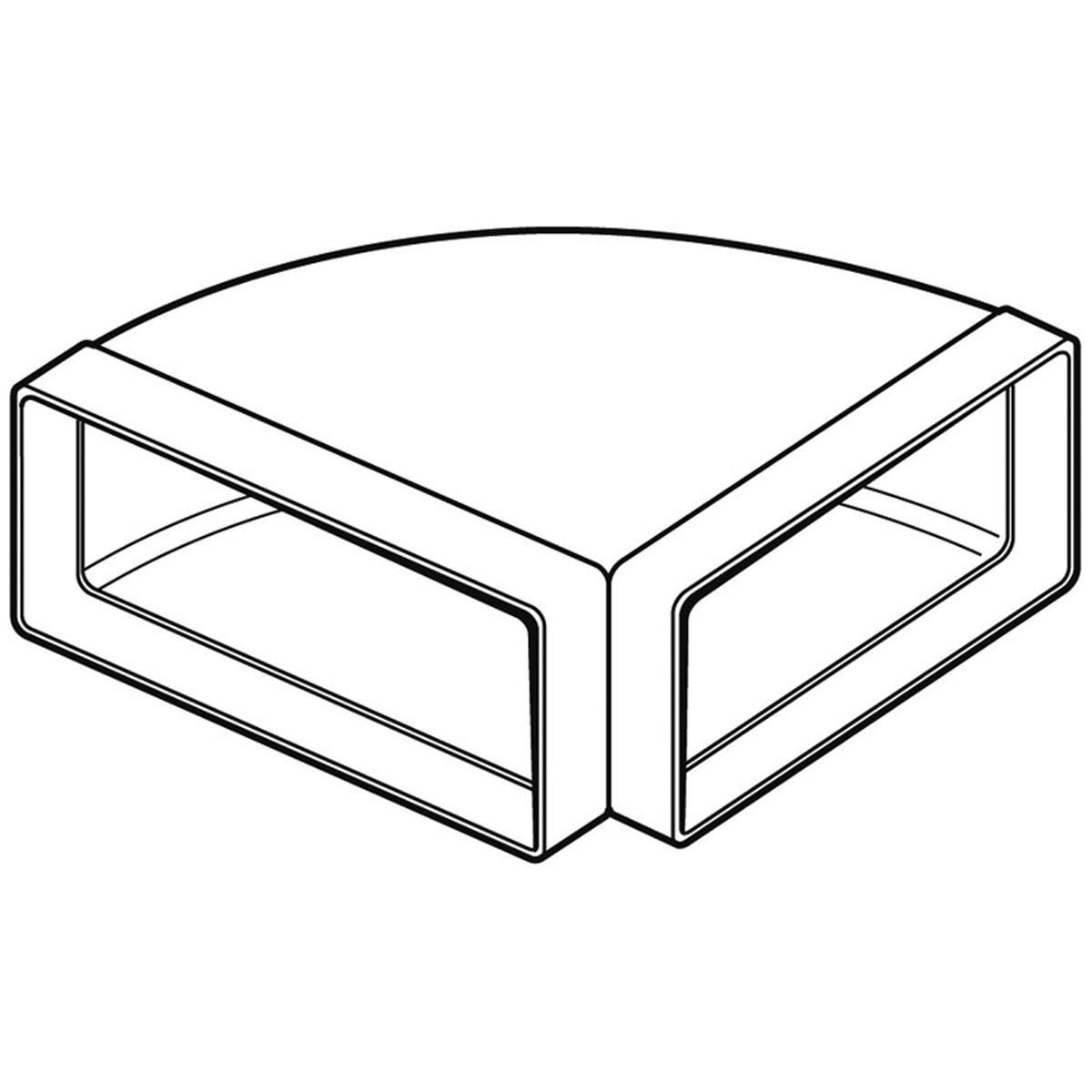 MEGADUCT220 90deg BEND HORIZONTAL