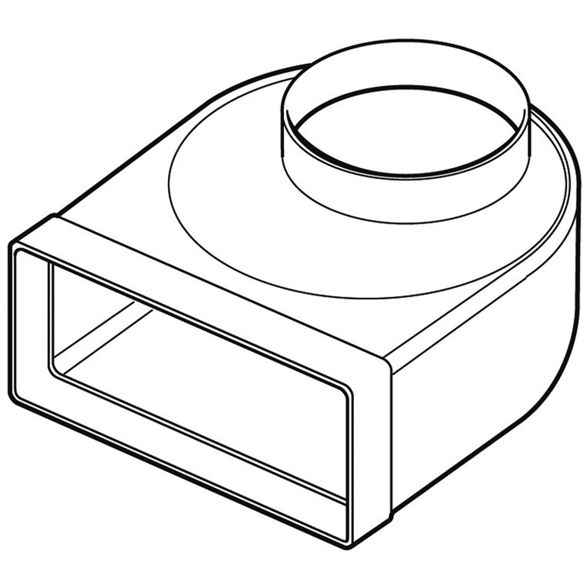 Megaduct220 Elbow Bend with Rotating Offset Spigot Ø125mm White