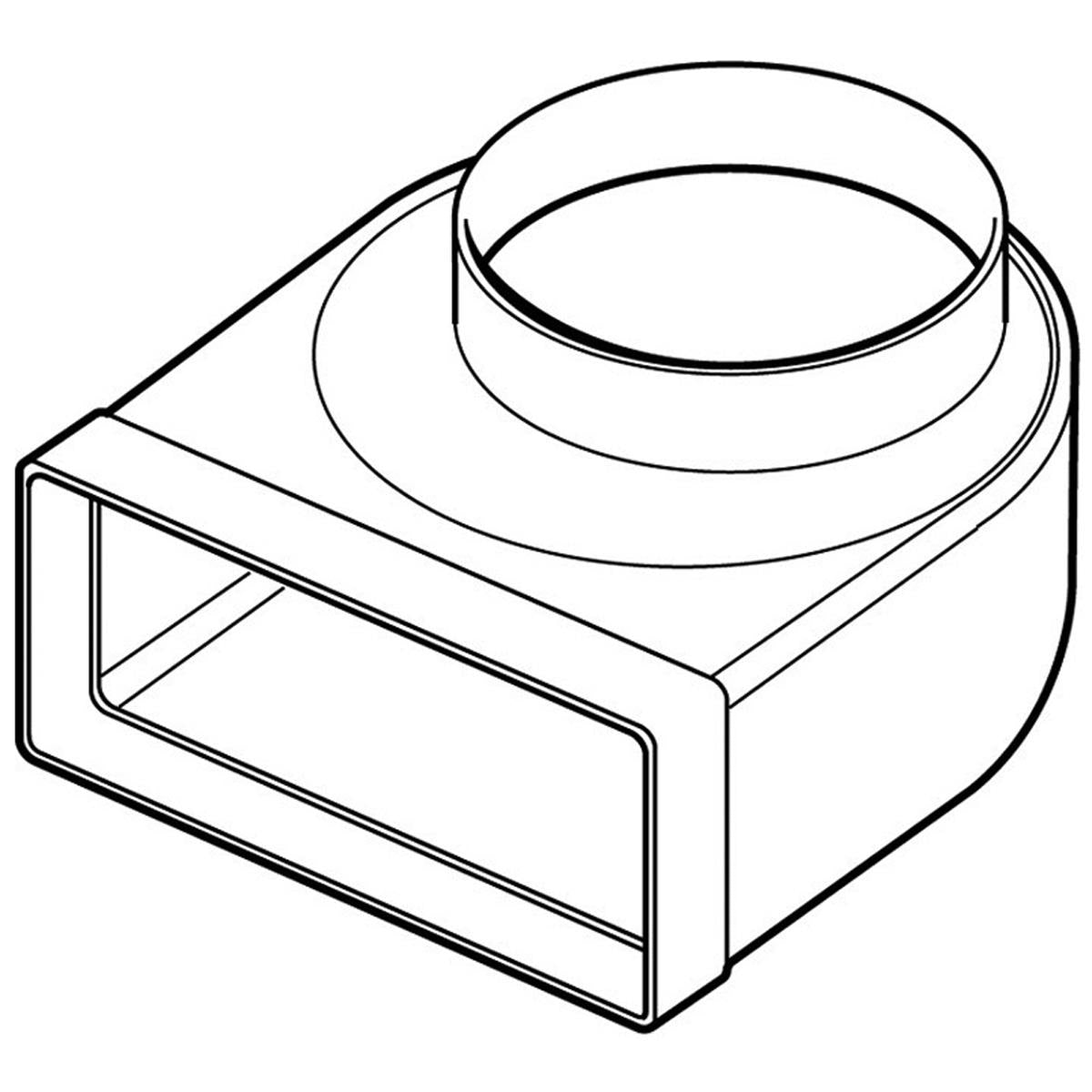 Megaduct220 Elbow Bend with Rotating Offset Spigot Ø150mm White