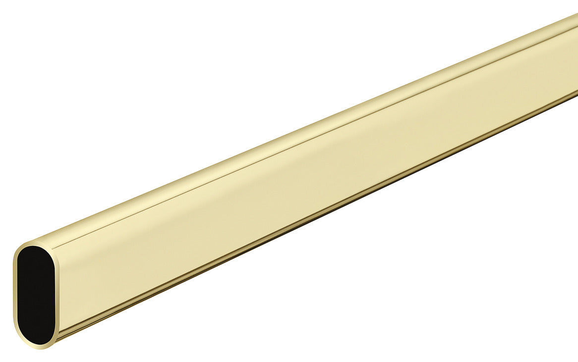 OVAL HANGING RAIL 30x15x2500 ELECTRO BRASS PLATED by WILLIAM HOPKINS LTD