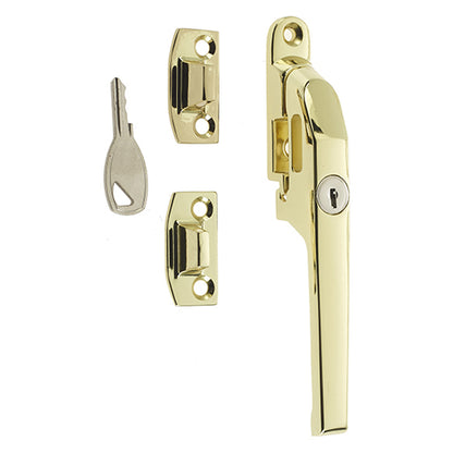 JEDO MODERN LOCKABLE WINDOW CASEMENT FASTENER 125 PBR JW78LPB