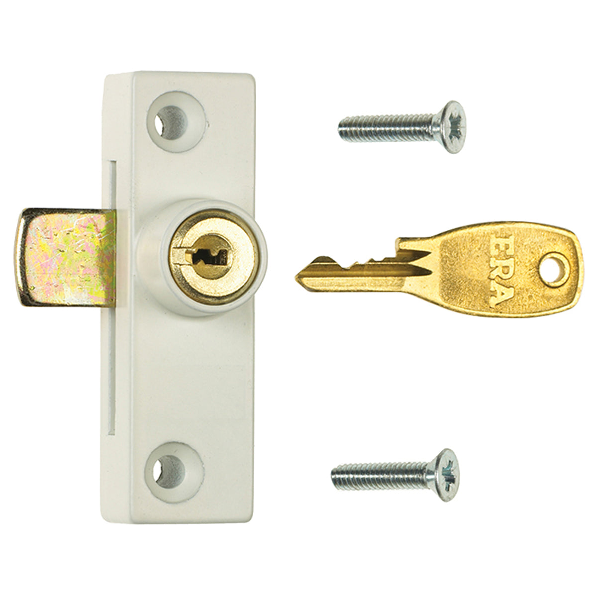 ERA METAL WINDOW LOCK CUT KEY WHI