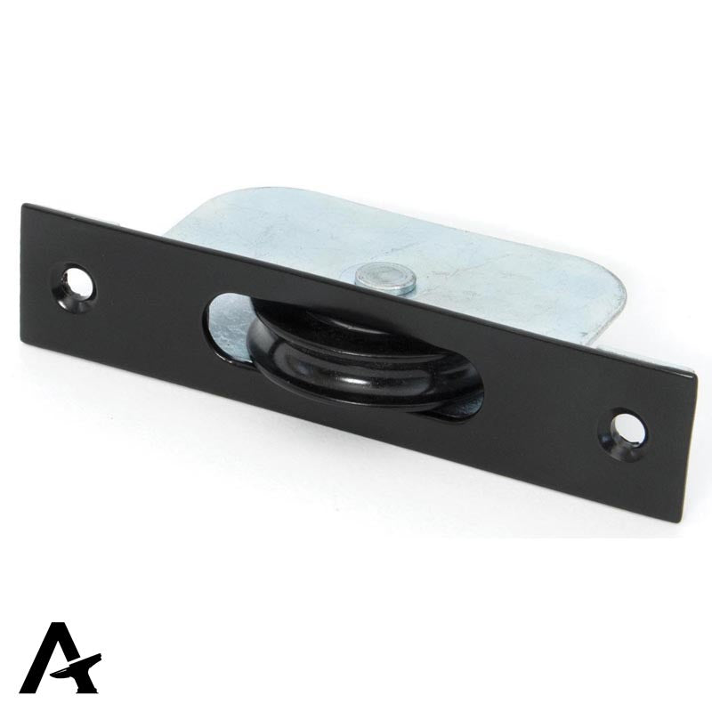 SASH PULLEY SQUARE ENDED 75KG 44 119x26x38 BLK