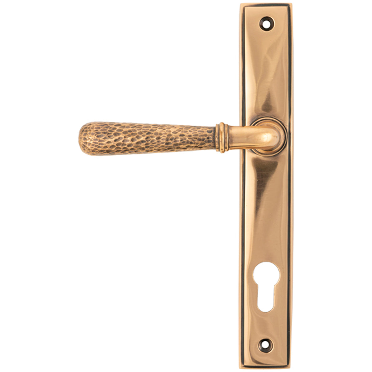 HAMMERED NEWBURY SLIM ESPAGNOLETTE LOCK 124x244x70 PBZ