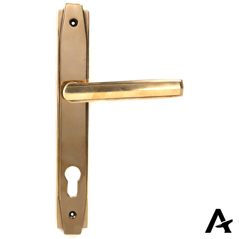 ART DECO SLIM LEVER ESPAGNOLETTE LOCK 130x258x61 AGBR by MARCHES (ANVIL) ARCHITECTURAL HARDWARE