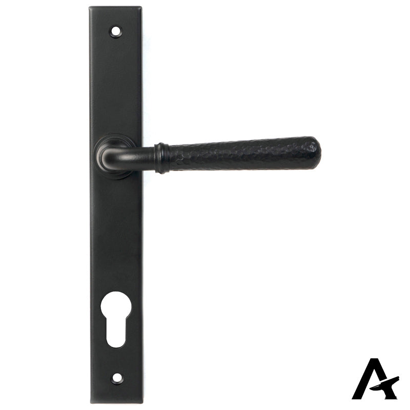 HAMMERED NEWBURY SLIM ESPAGNOLETTE LOCK 124x244x70 MBK by MARCHES (ANVIL) ARCHITECTURAL HARDWARE