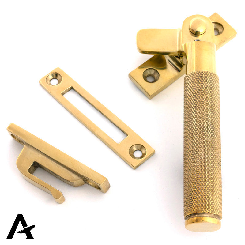 BROMPTON LOCKING FASTENER RH 130x17x38 PBR - 52126 by MARCHES (ANVIL) ARCHITECTURAL HARDWARE