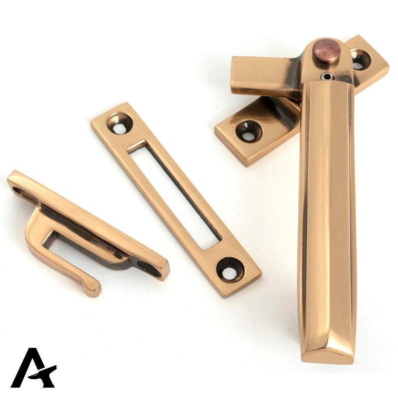 ART DECO LOCKING FASTENER RH 130x17x33 PBZ by MARCHES (ANVIL) ARCHITECTURAL HARDWARE