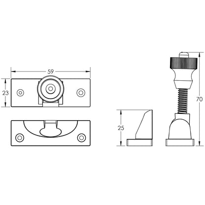 BRIGHTON WINDOW FASTENER 55 PBR JV88PB