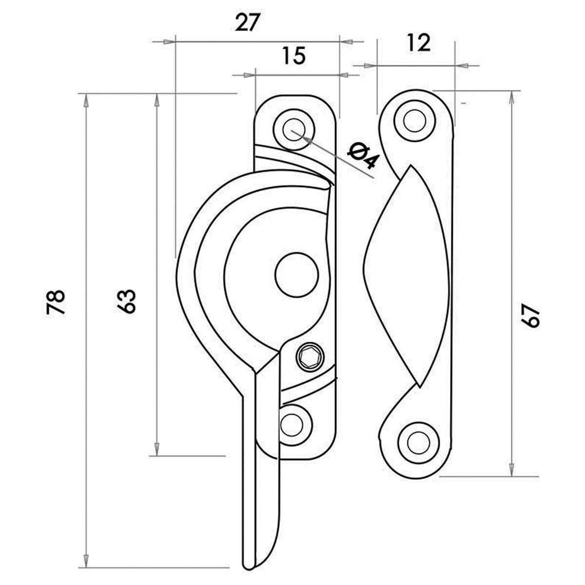 JEDO NARROW LOCKING FITCH FASTENER 65 PBR JV89LPB