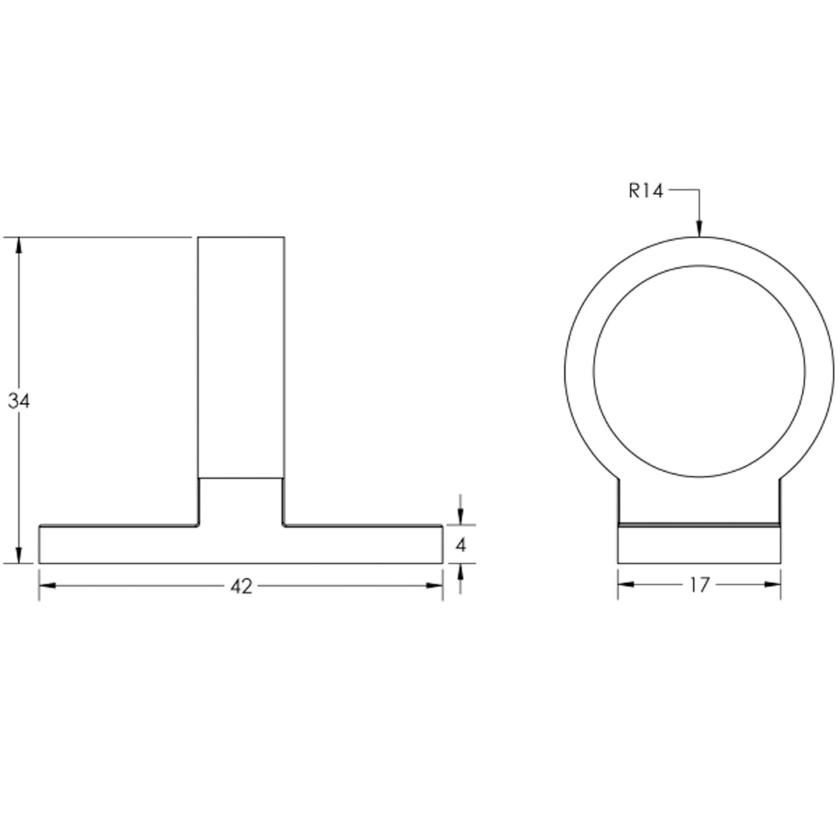 JEDO WINDOW SASH EYE 42x34x17 PCP JV94PC