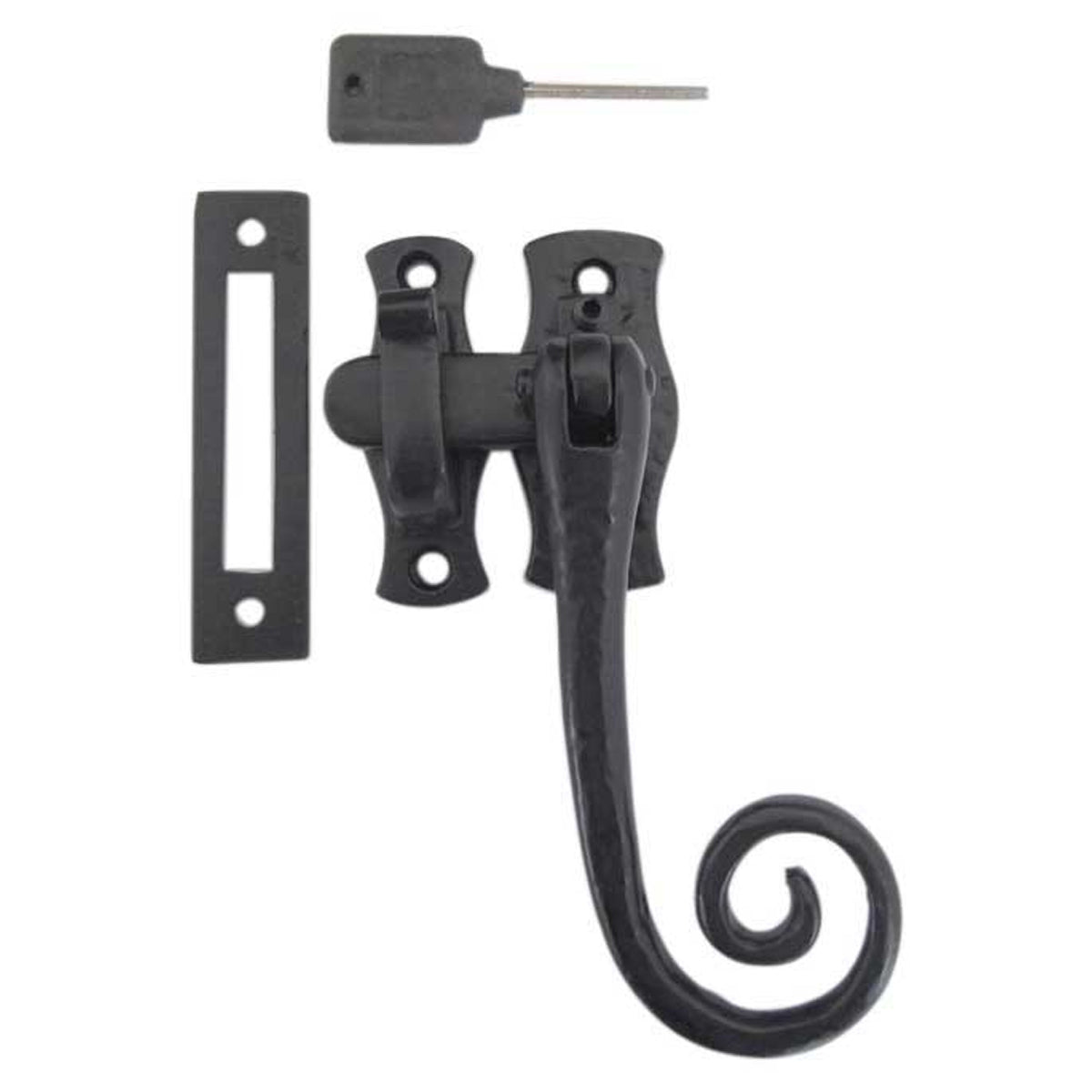 ANTIQUE LOCKING CASEMENT FASTENER RH 100 BLK JAB19R