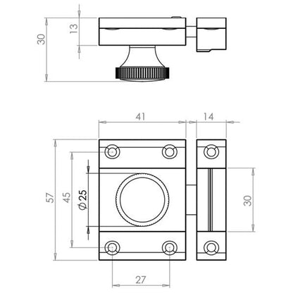 DOOR CATCH 57x41 PCP JV360PC