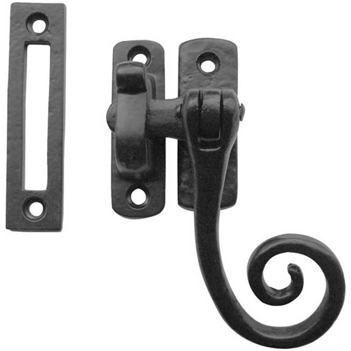 CASEMENT FASTENER HOOK+PL 86x34 BLK