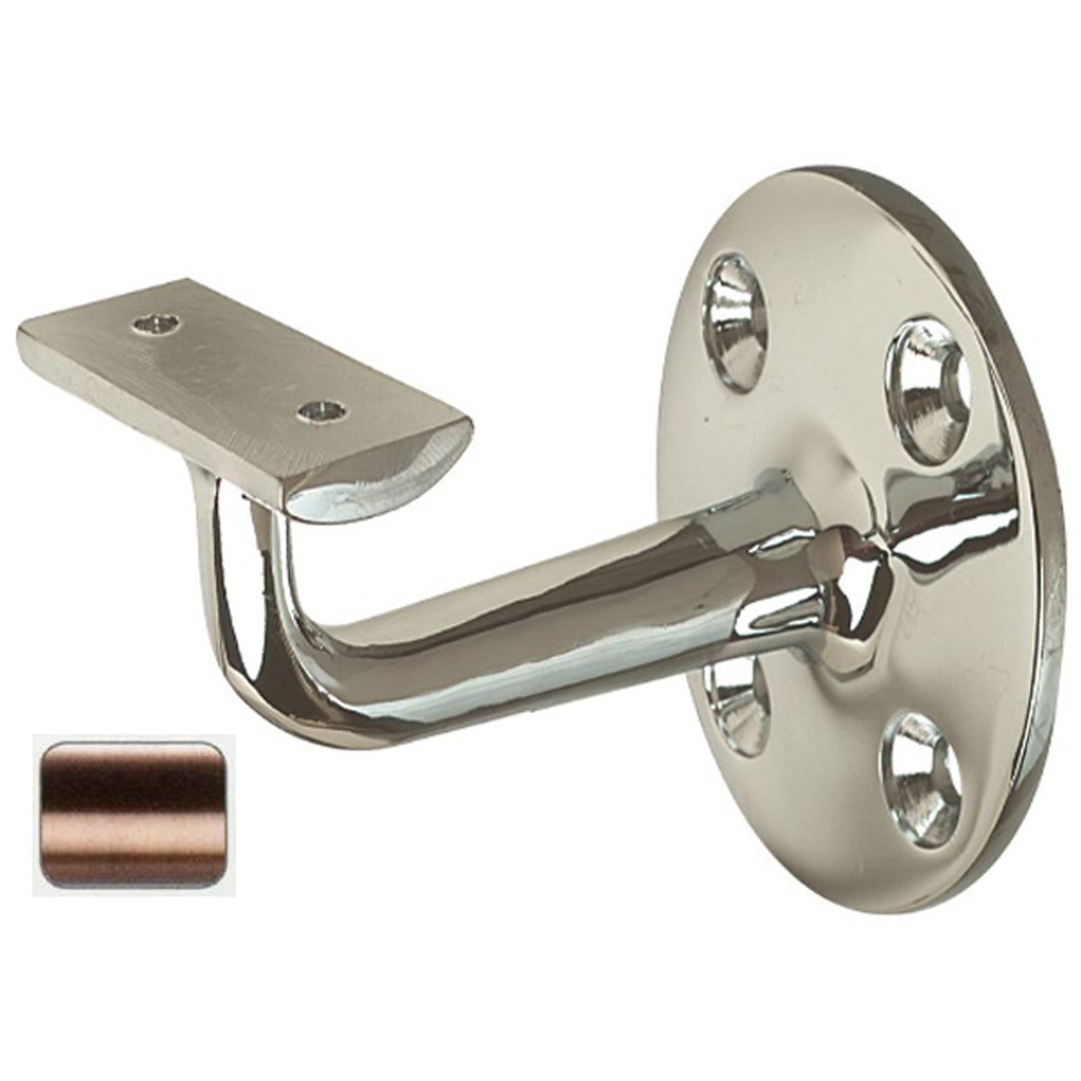 ARTISAN HANDRAIL FLAT BAN BRS/NCL by WILLIAM HOPKINS LTD