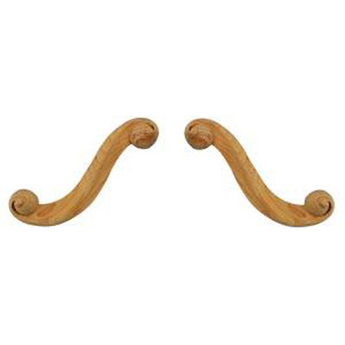 CARVED BAROQUE BEDRAIL MEDIUM PAIR