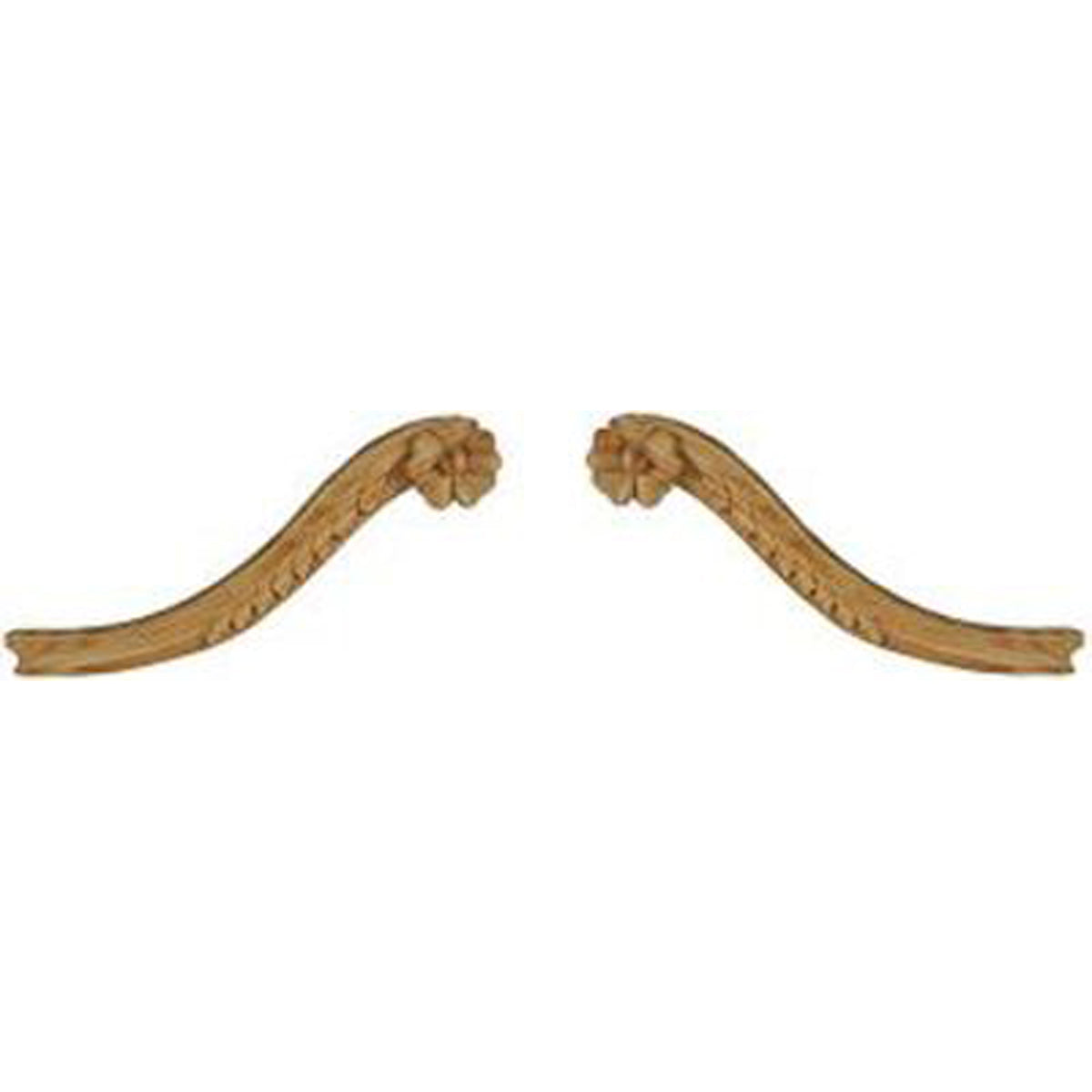 CARVED SWAN NECK PEDIMENT RAIL MED