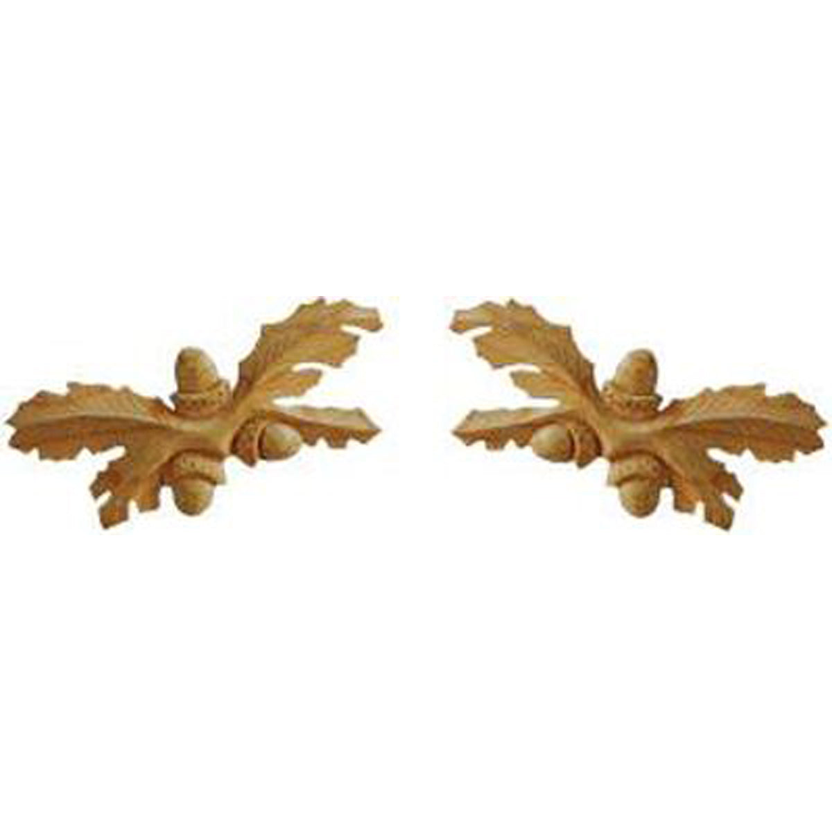 CARVED OAKLEAF+3ACORNS LARGE PAIR