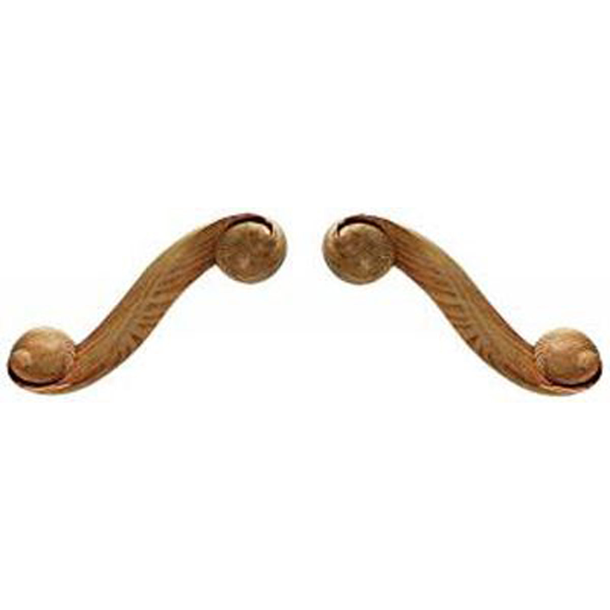 Carved Baroque Bedrail Small — Pair