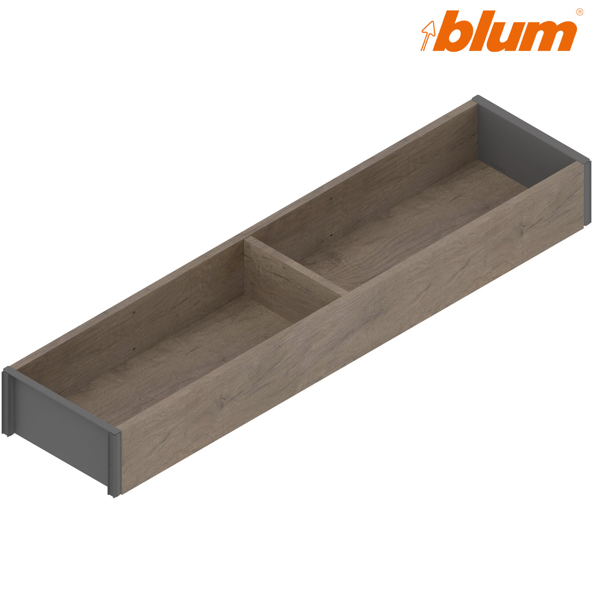 BLUM LEGRABOX AMBIA-LINE NARROW FRAME 450x100x51 B/OAK