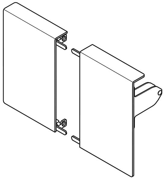 BLUM INTIVO M INNER DRAWER FRONT BRACKETS PR GRY by JULIUS BLUM UK LTD