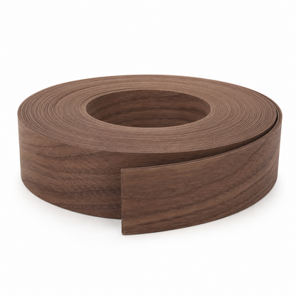 American Black Walnut FSHM pre-glued flexible wood veneer edging roll, 30mm x 100m – VEN041B