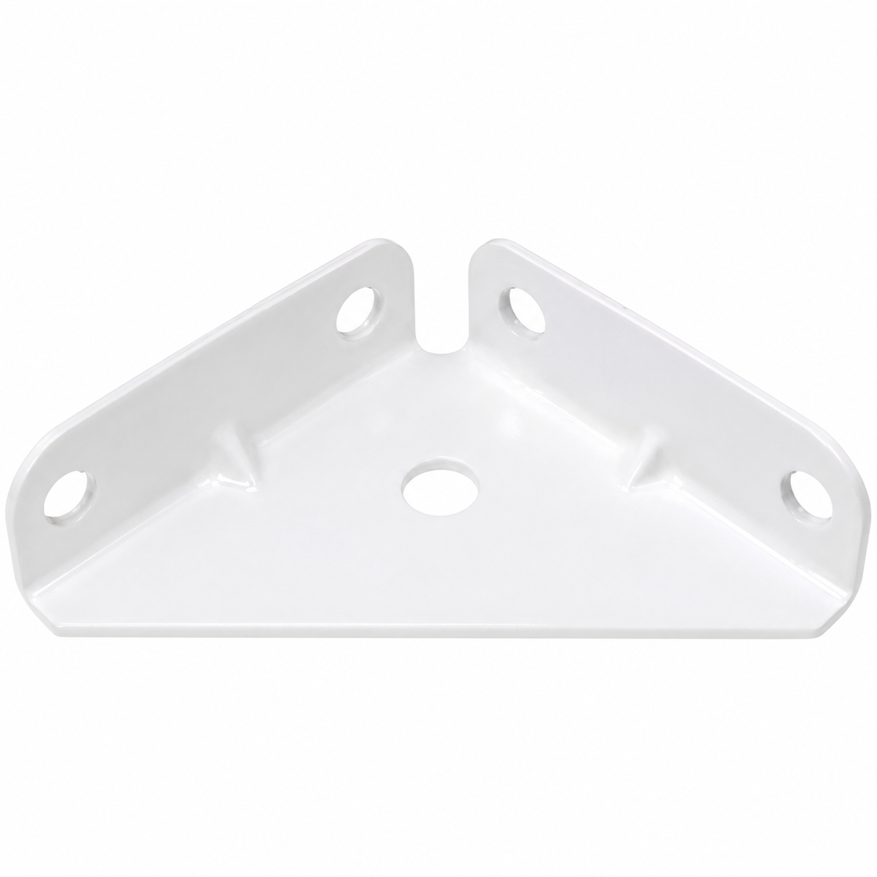 Cranked Corner Brace 65x65mm Metal White