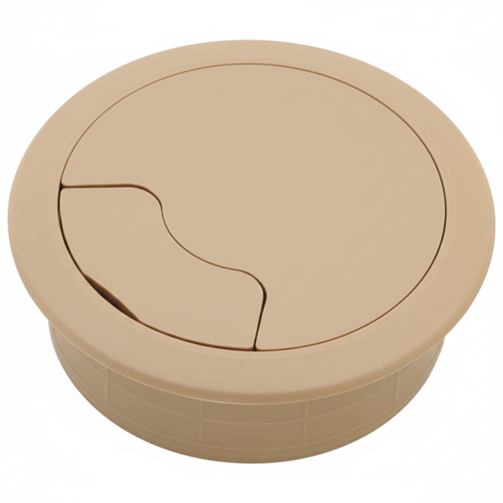 Cable Outlet 3-Part D60 Beige