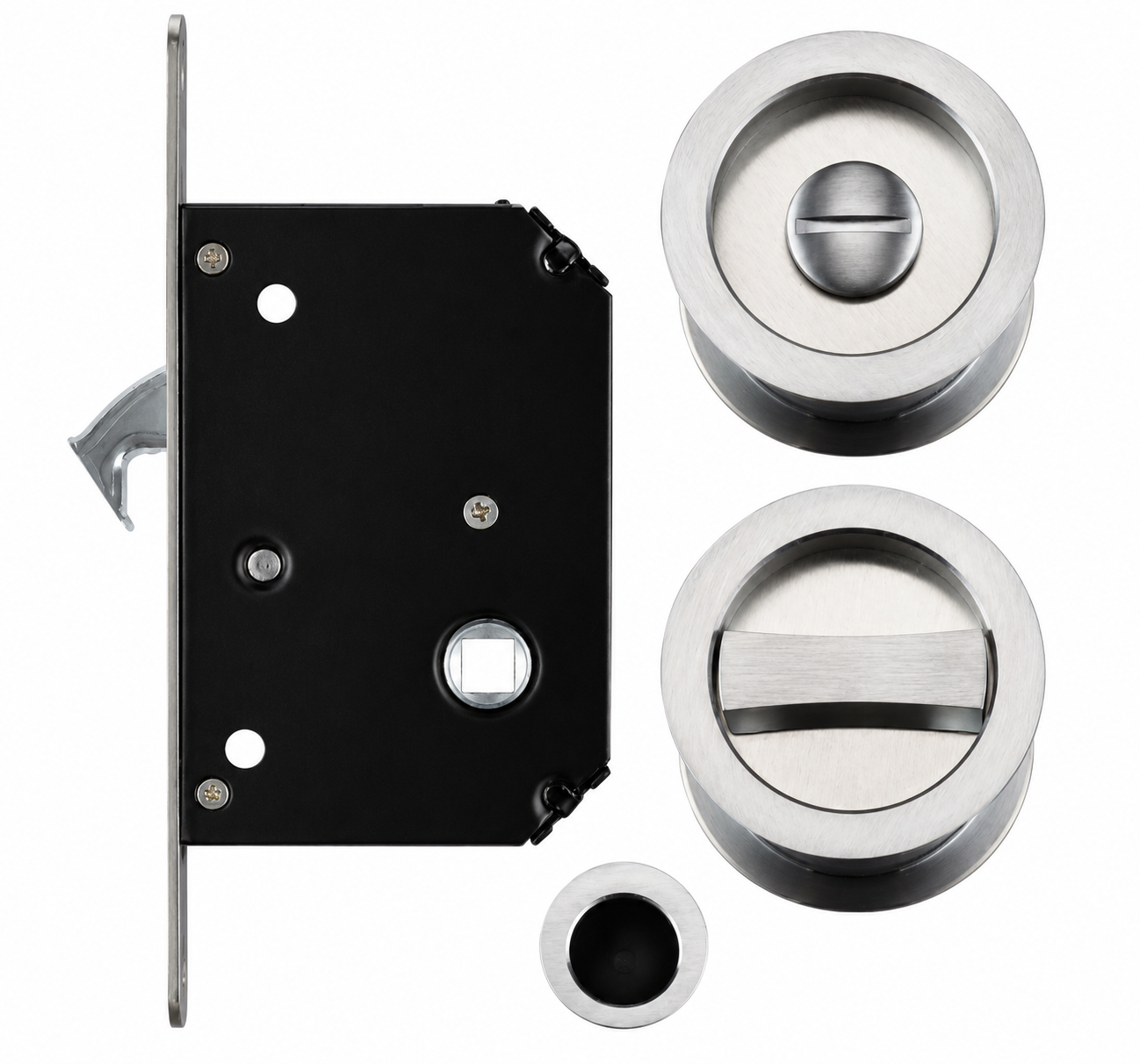 F&B Sliding Door Lock 35-45mm Satin Chrome Plated SCP DFZ025F