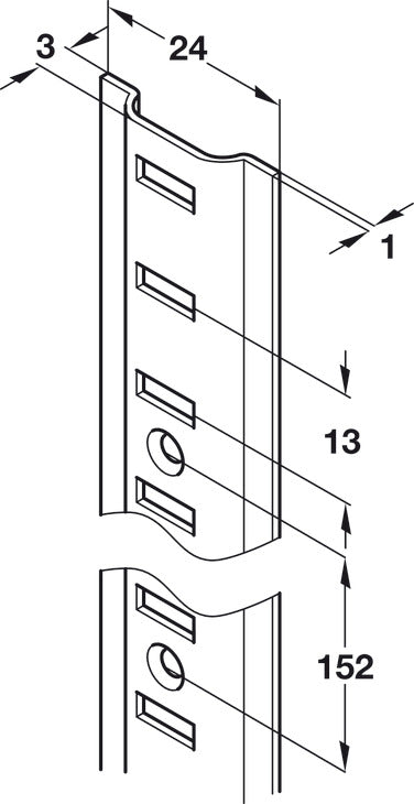 TONK RAISED SHELF STRIP 1829 MS/SNP