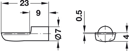SHELF SUPPORT SPADE 7MM 100KG BRZ