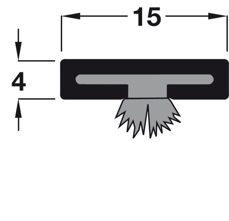 Intumescent Smoke Seal 20x4x2100mm White with Black Brush
