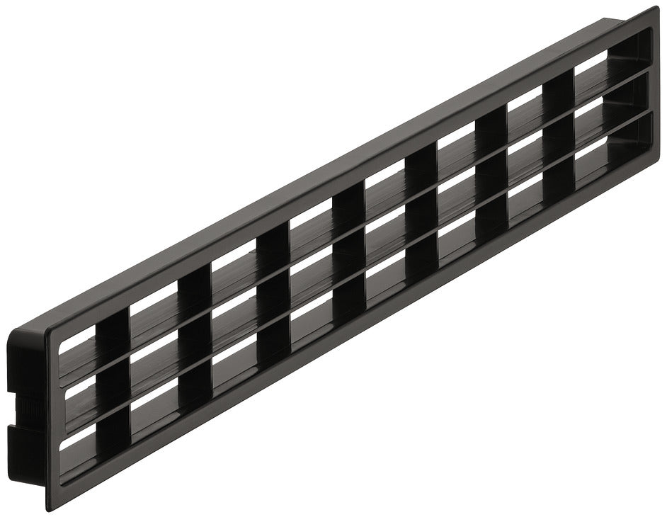 Ventilation Grille 458x65mm Black Plastic