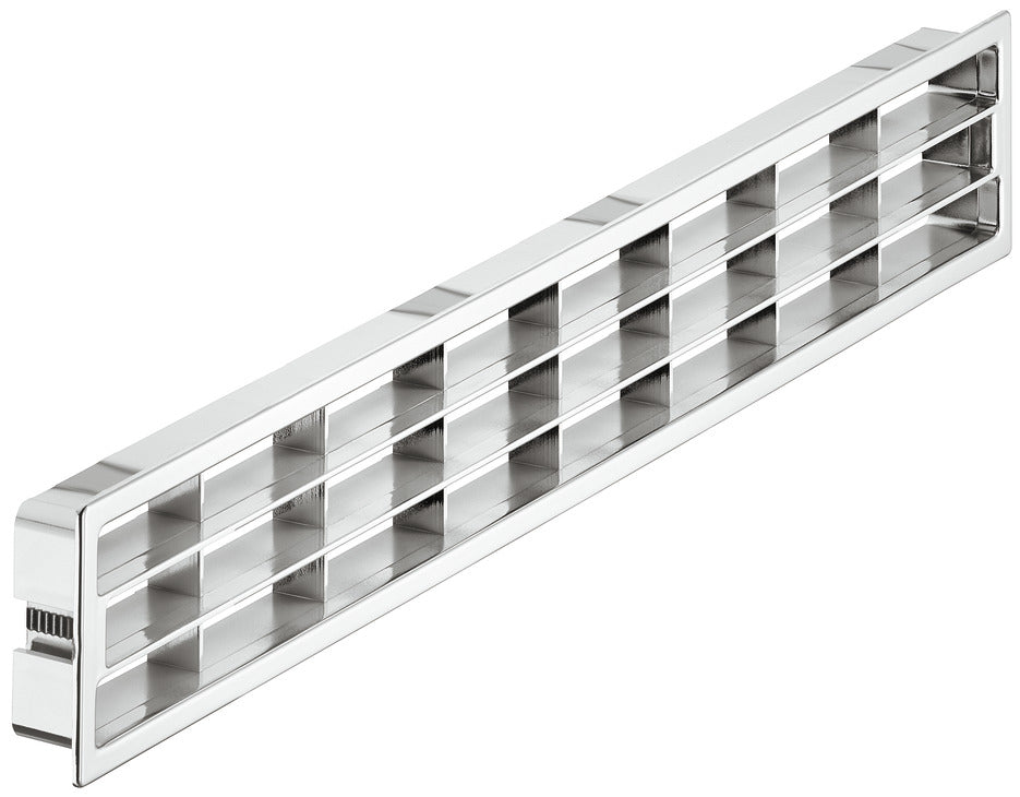 Ventilation Grille 458x65mm Polished Chrome Plastic