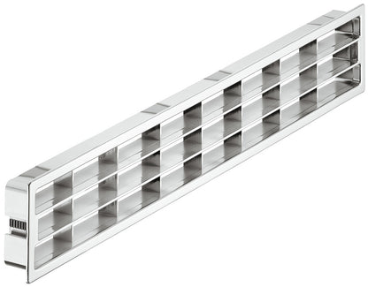 Ventilation Grille 458x65mm Polished Chrome Plastic