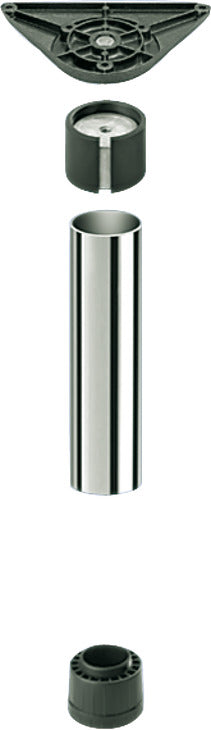 Steel Tube Ø80×1300mm — Polished Chrome | Rondella Table Leg Assembly