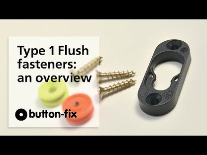 BUTTONFIX TYPE1 FLUSH +GREEN BUTTON x20