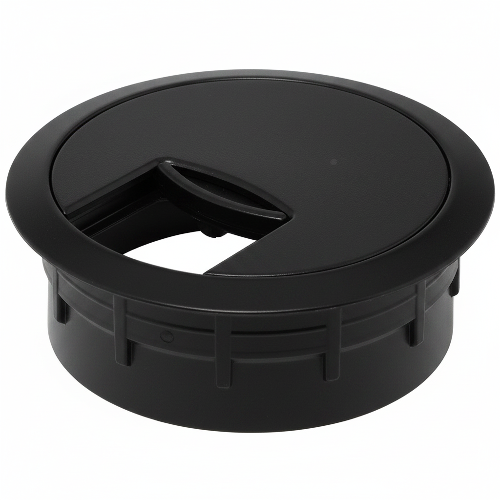 Sliding Cable Outlet 2-Part D80 Black