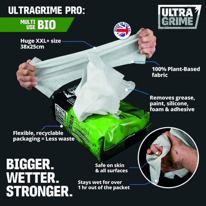 WIPES ULTRA GRIME PACK100 GREEN
