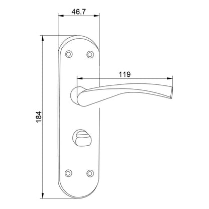 VERTO LEVER HANDLE UKBATH 184x46.7x119 SNP