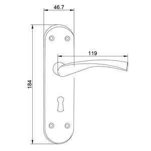 VERTO LEVER HANDLE LATCH 184x46.7x119 SNP