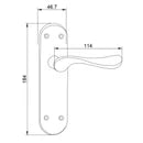 WAVE LEVER LATCH 184x46.7x114 SNP