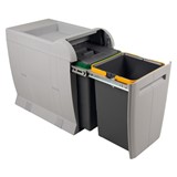CITY PULL OUT BIN 2x12L 400 GRY